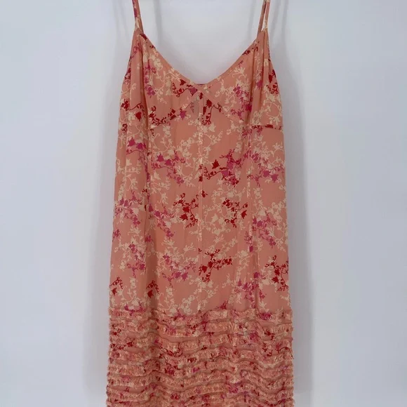 american eagle pink floral dress AE Printed Lace Tie Front Mini Dress Women's Dusty Pink XXS